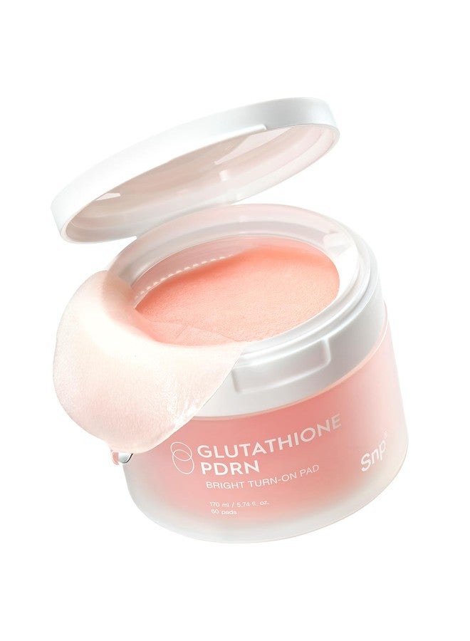 Snp PDRN+99% Glutathione+Niacinamide Facial Toner Pads | Treat Blemishes Exfoliating Pad | LHA, PHA Acne Pad | Bamboo & Vitamin C, E, Ferulic Acid Double-Sided Patch | Toner Pads Korean | 60 Sheets - Image 1